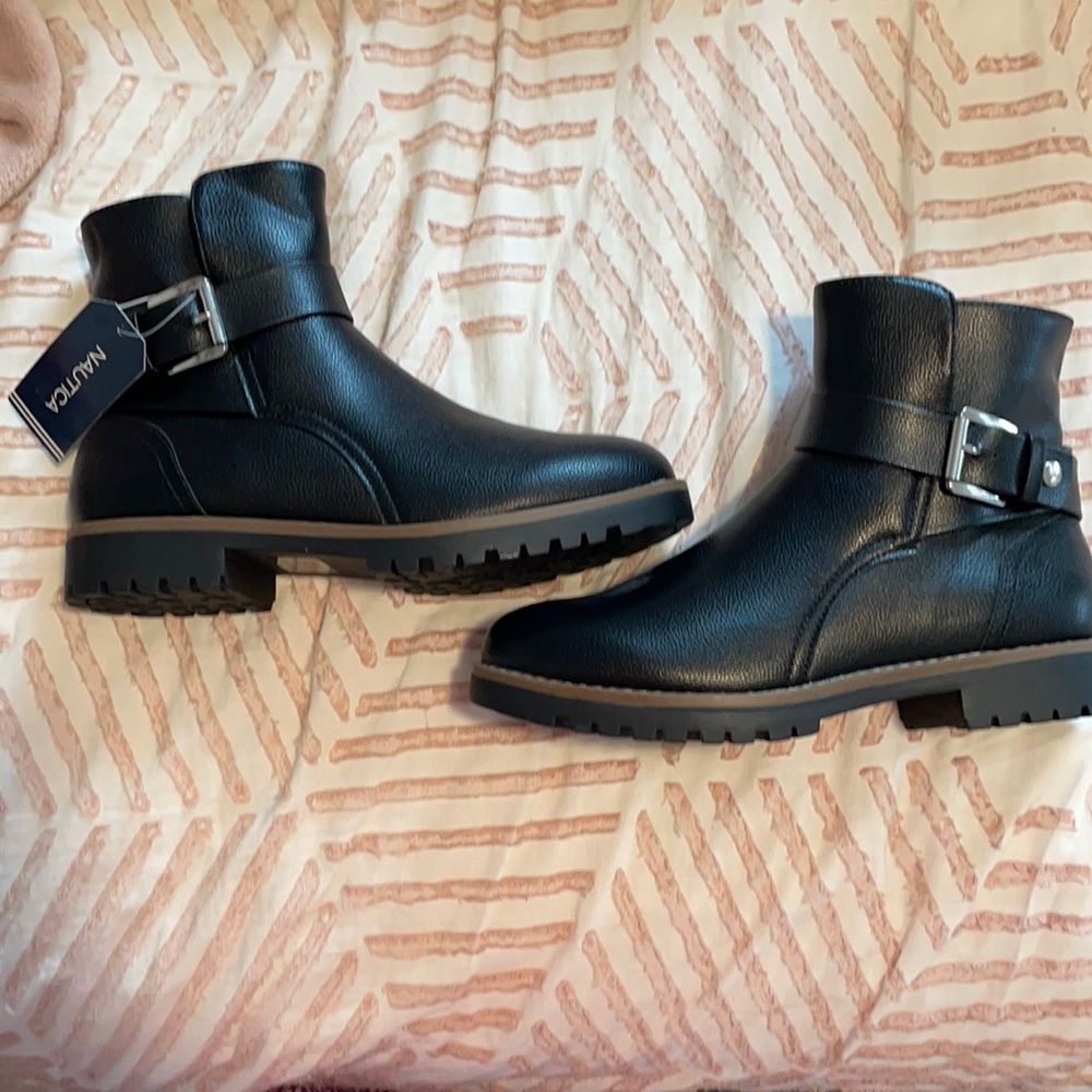 Black, Nautica Booties, 7.5